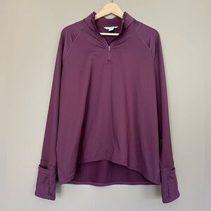 Athleta Plum Half-Zip Sweatshirt